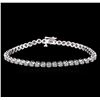 Image 1 : 2.80ctw Diamond Tennis Bracelet - 14KT White Gold