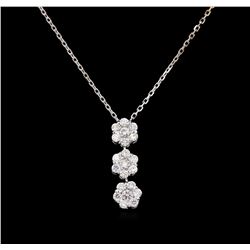 0.80ctw Diamond Pendant - 14KT White Gold