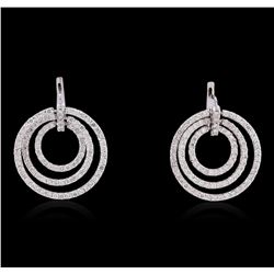 14KT White Gold 5.43ctw Diamond Earrings