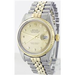 Rolex Two-Tone Diamond DateJust Men's Watch