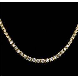 7.52ctw Diamond Necklace - 14KT Yellow Gold