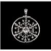 Image 2 : 3.55ctw Diamond Pendant - 18KT White Gold