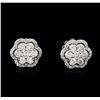 14KT White Gold 1.38ctw Diamond Earrings
