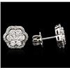 Image 2 : 14KT White Gold 1.38ctw Diamond Earrings