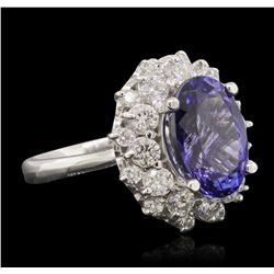 14KT White Gold 5.21ct Tanzanite and Diamond Ring