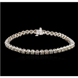 4.82ctw Fancy Brown Diamond Tennis Bracelet - 14KT White Gold