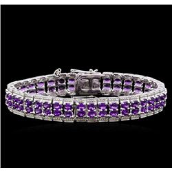 Crayola 12.16ctw Amethyst Bracelet - .925 Silver