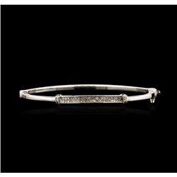 14KT White Gold 0.68ctw Diamond Bangle Bracelet