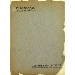 Important 1927 Riechmann Sale of Medals
