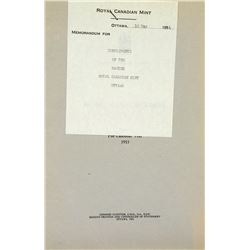Royal Canadian Mint Reports, 1952-55