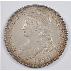 1829 BUST HALF DOLLAR, CHOICE AU