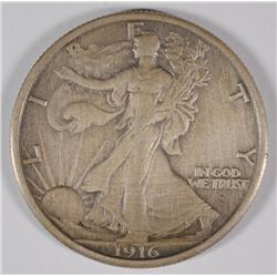 1916-S WALKING LIBERTY HALF AU/BU