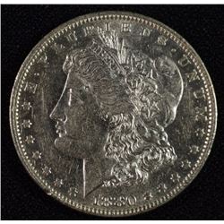 1880-O MORGAN SILVER DOLLAR, CHOICE BU