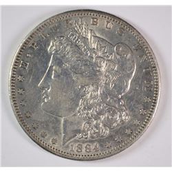 1884-S MORGAN DOLLAR AU
