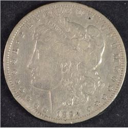 1894 MORGAN DOLLAR FINE RIM BRUISE KEY COIN