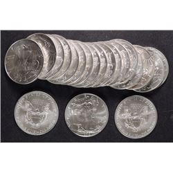 ORIGINAL UNC. ROLL OF 2012 AMERICAN SILVER EAGLES ( 20 ) COINS