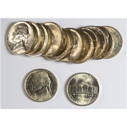 LOT OF ( 15 ) 1944-D GEM BU SILVER NICKELS, TOUGH!