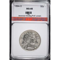 1894-O BARBER HALF DOLLAR AGP SUPERB GEM