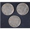 Image 1 : ( 3 ) BUFFALO NICKELS, 1913 TYPE-2 CHOICE BU, 1931-S XF & 1937-S AU