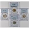 Image 1 : (4) 1942-P TYPE 2 Jefferson  Nickels PCGS MS-66