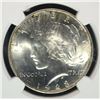 Image 2 : 1923 PEACE SILVER DOLLAR, NGC MS-66  TOUGH!