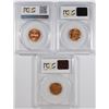 Image 2 : ( 3 ) PCGS GRADED MS-66 RED LINCOLN CENTS: 1940, 58 & 59-D