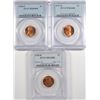 Image 1 : 1947-D & ( 2 ) 1948-D LINCOLN CENTS, PCGS MS-66 RED