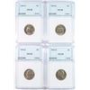 Image 1 : (4) 1954-D JEFFERSON NICKELS NNC GRADED SUPERB GEMS