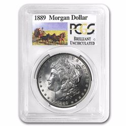 1889 PCGS GRADED Stage Coach Silver Dollar BU RARE STAGECOACH SERIES