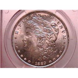 1889 MORGAN SILVER DOLLAR MS64 PCGS