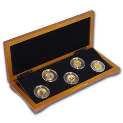 2015 5-Coin 1/10 oz Gold Sample Set. 1/10 Oz Pure Gold Coins from 5 Countries. $139.80 Each