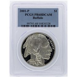 2001-P Silver Buffalo Coin PCGS Graded PR68DCAM