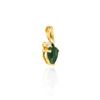 Image 2 : 10KT Yellow Gold 0.35ct Emerald and Diamond Pendant