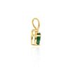 Image 3 : 10KT Yellow Gold 0.35ct Emerald and Diamond Pendant