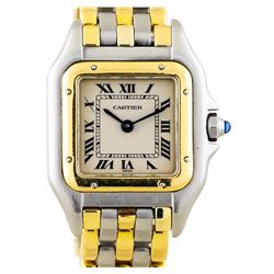 Two-Tone Stainless Steel and Gold Cartier Panthere Watch