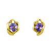 Image 1 : 14KT Yellow Gold .50ctw Tanzanite Stud Earrings