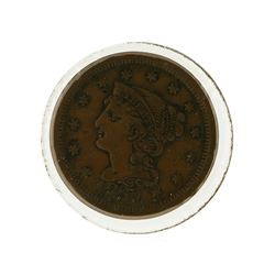 1854 Large Cent Braided Hair Coin