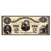 Image 1 : 1800's $2 Citizens Bank of Louisiana New Orleans Obsolete Currency Note