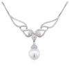 Image 2 : 14KT White Gold Pearl and 1.60ctw Diamond Necklace