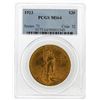 Image 1 : 1923 $20 St. Gaudens Double Eagle Gold Coin PCGS MS64