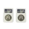 Image 2 : 2 Coin Set 1997-1998 Silver Eagle Coins NGC Graded MS69