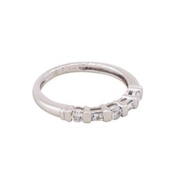 Platinum .40ctw Round and Baguette Channel Set Diamond Ring