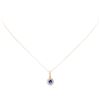 Image 2 : 14KT Rose Gold 0.58ct Blue Sapphire and Diamond Necklace