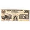 Image 1 : 1800's $5 The Bank of New England Obsolete Note