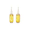 Image 1 : 14KT Yellow Gold 38.96ctw Citrine and Diamond Dangle Earrings