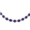 Image 2 : 14KT White Gold 60.84ctw Tanzanite and Diamond Necklace
