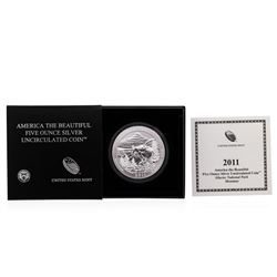 2011 America The Beautiful 5 Ounce Silver Uncirculated Coin