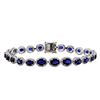 Image 1 : 14KT White Gold 11.22ctw Sapphire and Diamond Bracelet