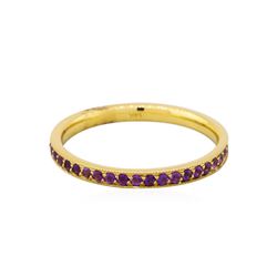 14KT Yellow Gold .36ctw Amethyst Eternity Band Ring
