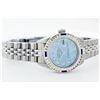 Image 2 : Womens Rolex Stainless Steel Diamond and Sapphire Datejust Wristwatch